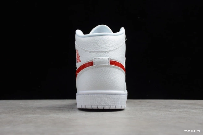 Jordan 1 University White (W) Mid BQ6472-106 Red 0831